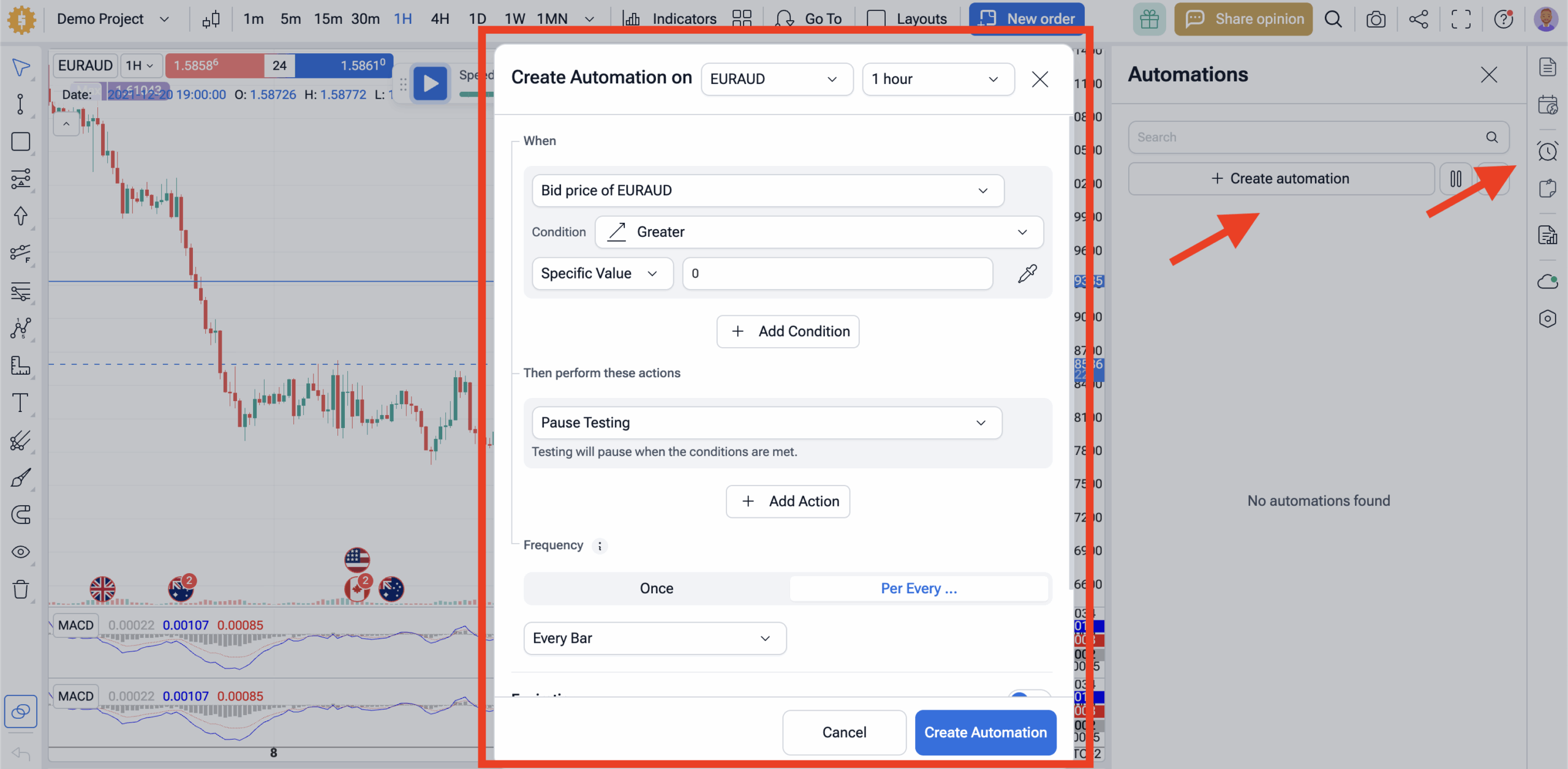 create automation fto